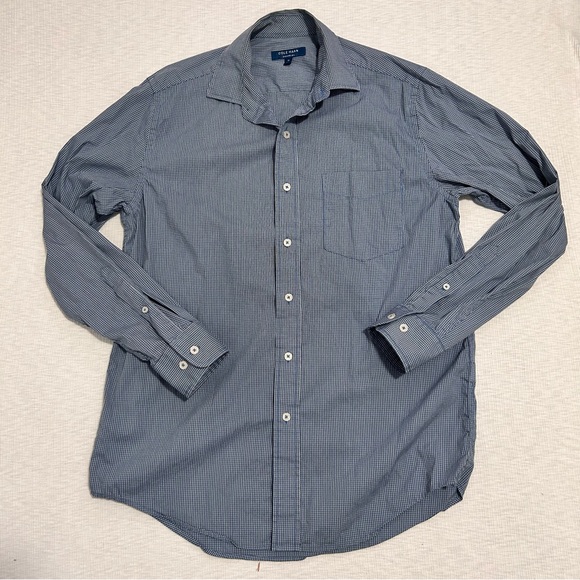 Cole Haan Other - COLE HAAN Mens Grand Os Performance‎ Button Down Shirt Blue Check Medium